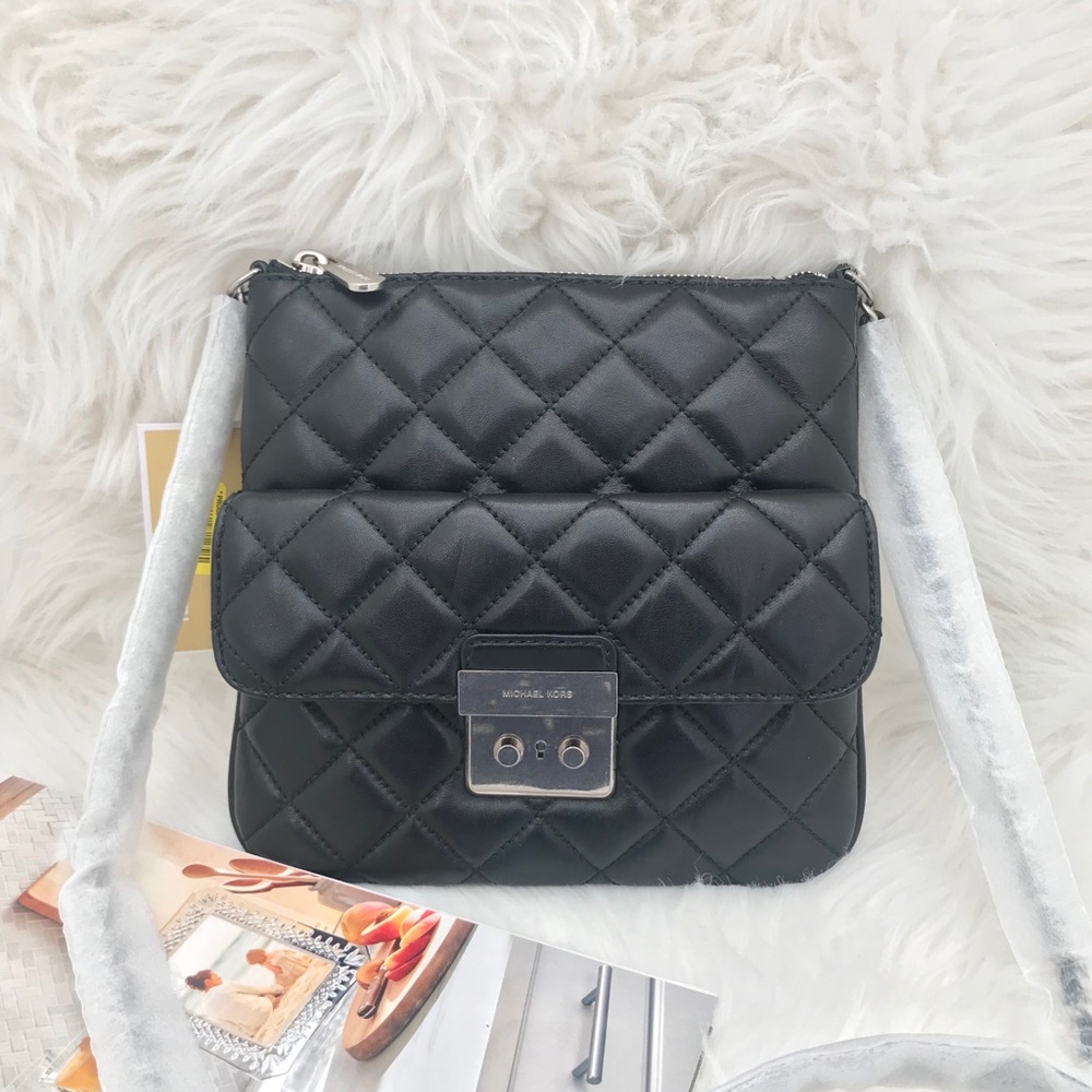 Michael kors Sloan Black Leather Crossbody Bag~NWT